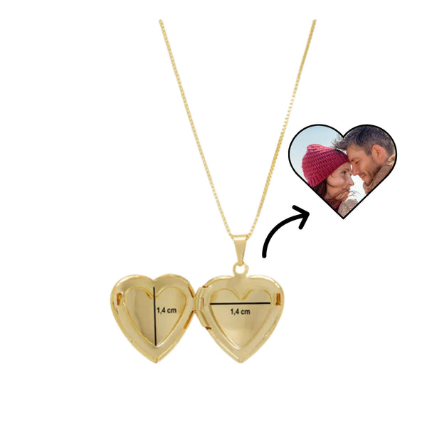 Kapaklı Kalpli Hiç Çıkarma Kolyesi